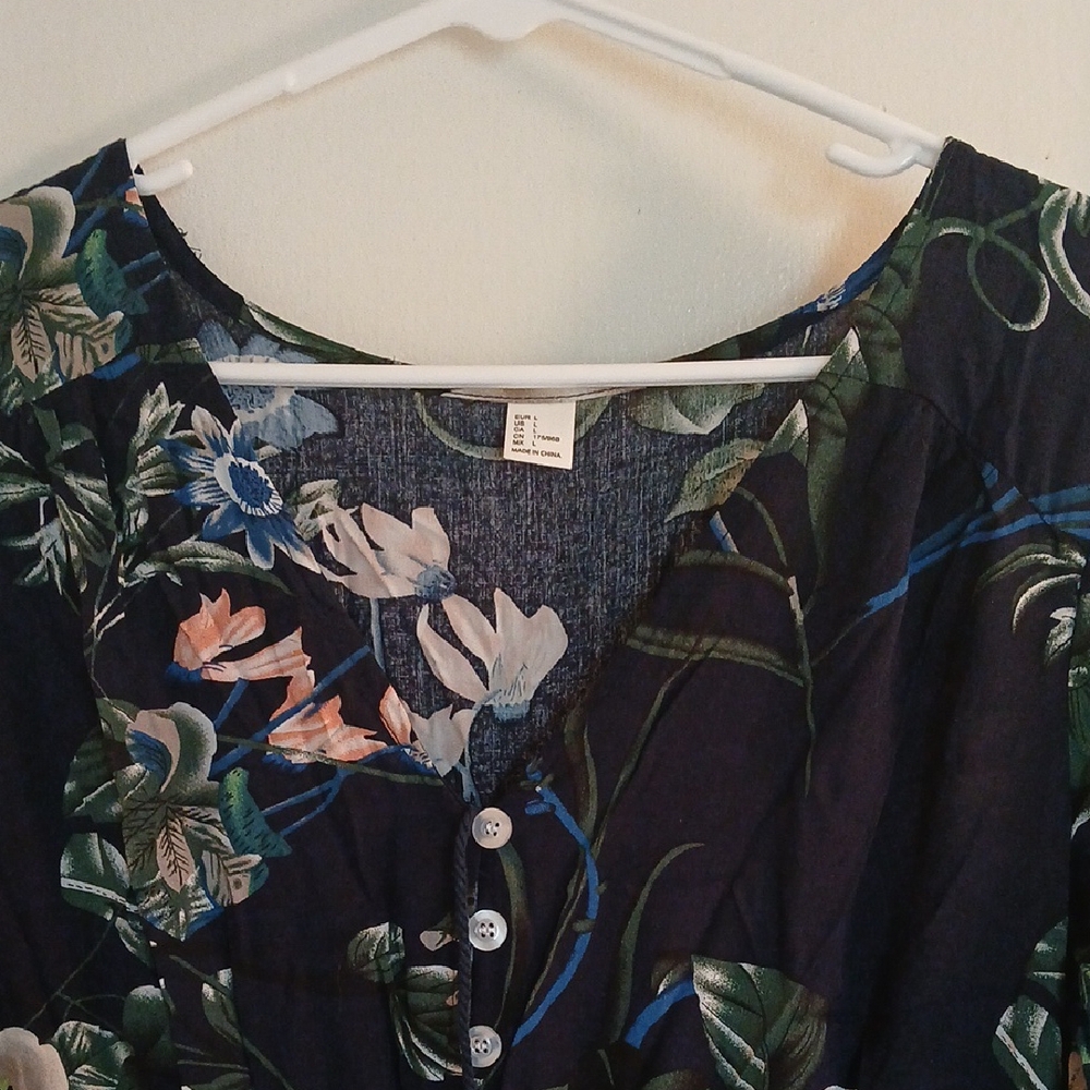 H&M Floral Bell Sleeve Maxi Sundress - Picture 7 of 12